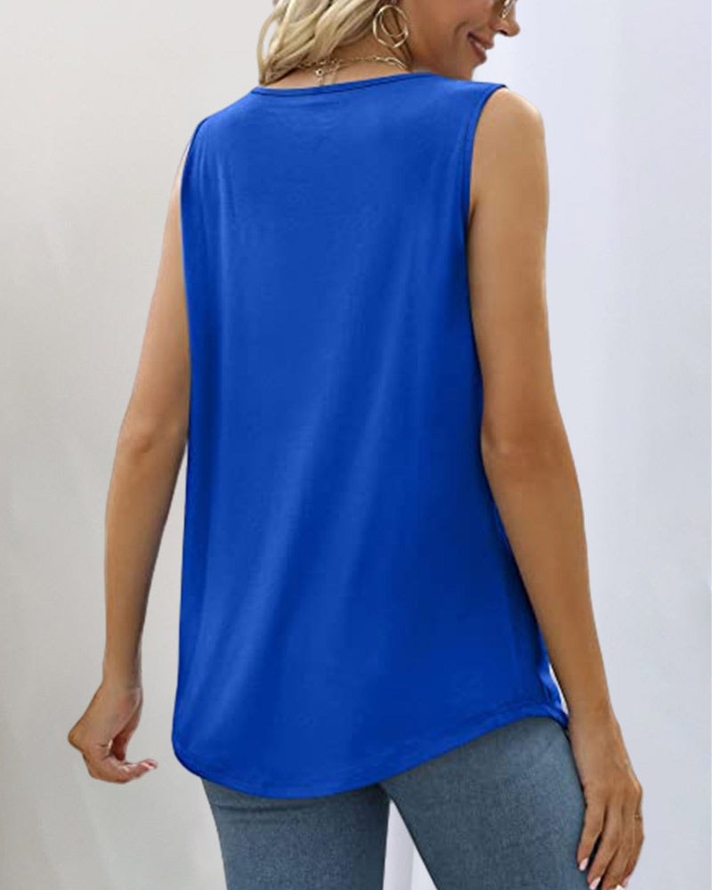 Square Neck Sleeveless Tank Top